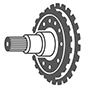 Výstupné hriadele ZF 6HP26, ZF 6HP26A, ZF 6HP28
