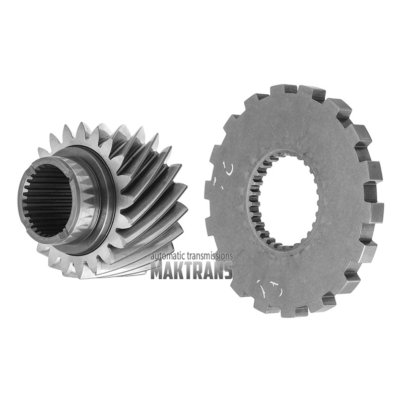 Diferenciál hnacieho kolesa A5HF1 (priemer 88,70 mm, 21T, 1 značka) zmontovaný s integrovaným ozubeným kolesom (priemer 140 mm, 18T)