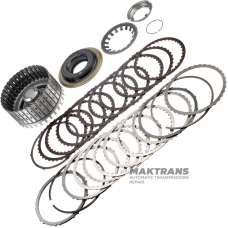 Kôš DIRECT / REVERSE GM 5L40E 90-up - komplet s piestami a kotúčmi, Direct Clutch 10 trecích kotúčov (5 kotúčov interné zuby x 5 kotúčov externé zuby), Reverse Clutch 6 trecích kotúčov (3 kotúče interné zuby, 3 kotúče adv. zuby)