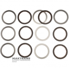 Sada oceľových a trecích lamiel 4-5-6 Spojka 6T70E, 6T75E, 6F50, 6F55 - 6 trecích lamiel (celková hrúbka sady 24,25 mm / 26,85 mm)