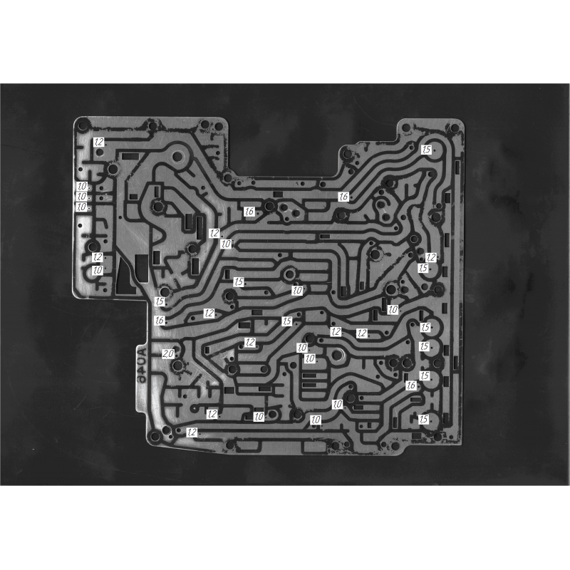 Oddeľovacia doska ventilového bloku ZF 6HP19X ZF 6HP19A ZF 6HP26 ZF 6HP26A 02-up A046 - B046