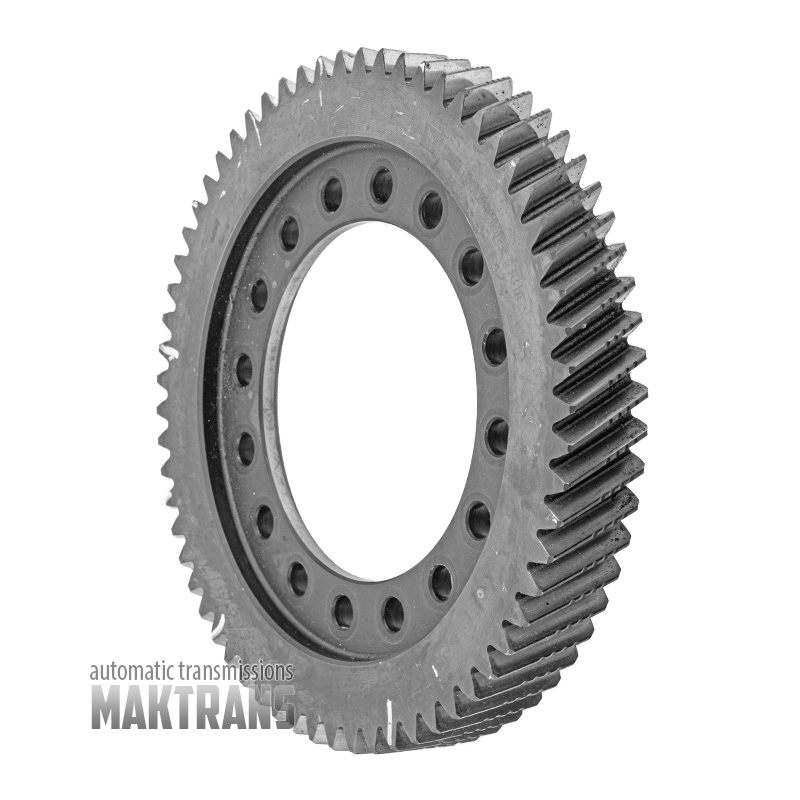 Veniec diferenciálu 6F50 6F55 (priemer 233 mm, 63T, 4 značky, TH 32 mm, 16 montážnych otvorov)