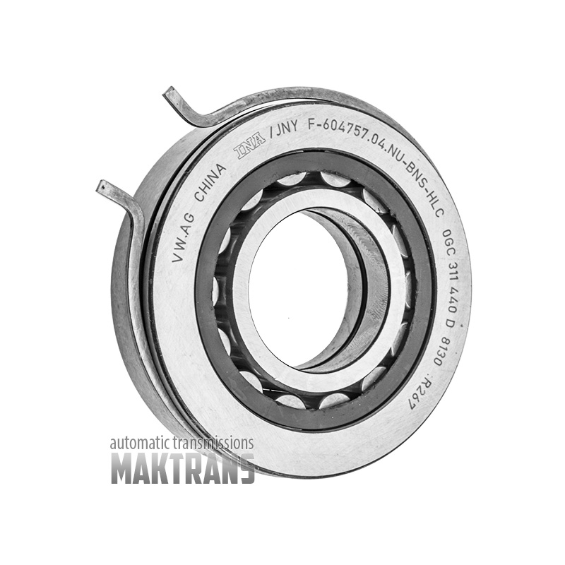 Predné puzdro radiálne valčekové ložisko VAG 0GC DQ381 0GC311440D 0GC 311 440 D INA F-604757.04.NU-BNS-HLC [vonkajší Ø 72 mm, vnútorný Ø 31 mm, šírka 17,95 mm].