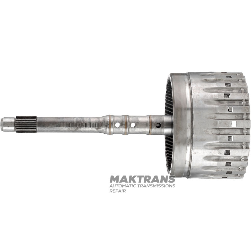 Vstupný hriadeľ / bubon E Spojka (bez sady kotúčov, s piestami) ZF 6HP19 / [celková výška hriadeľa 297 mm, ozubený veniec 71 zubov] - repasovaná