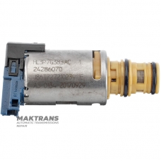 Solenoid riadenia tlaku v potrubí [LPC] FORD 8F35 HL3P-7G38-AC HL3P7G38AC [modrý konektor, 4,6 - 5,2 Omh] - (odstránený z použitých prevodoviek, netestované, predávané bez záruky)