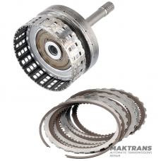 Vstupný hriadeľ / bubon K1 Spojka NISSAN RE5R05A / JATCO JR507A 3154095X02 - celková výška 269 mm, 106 zubov, 7 trecích kotúčov (60 zubov), 24 drážok (vonkajší Ø 25,75 mm, dĺžka drážky 27 mm)