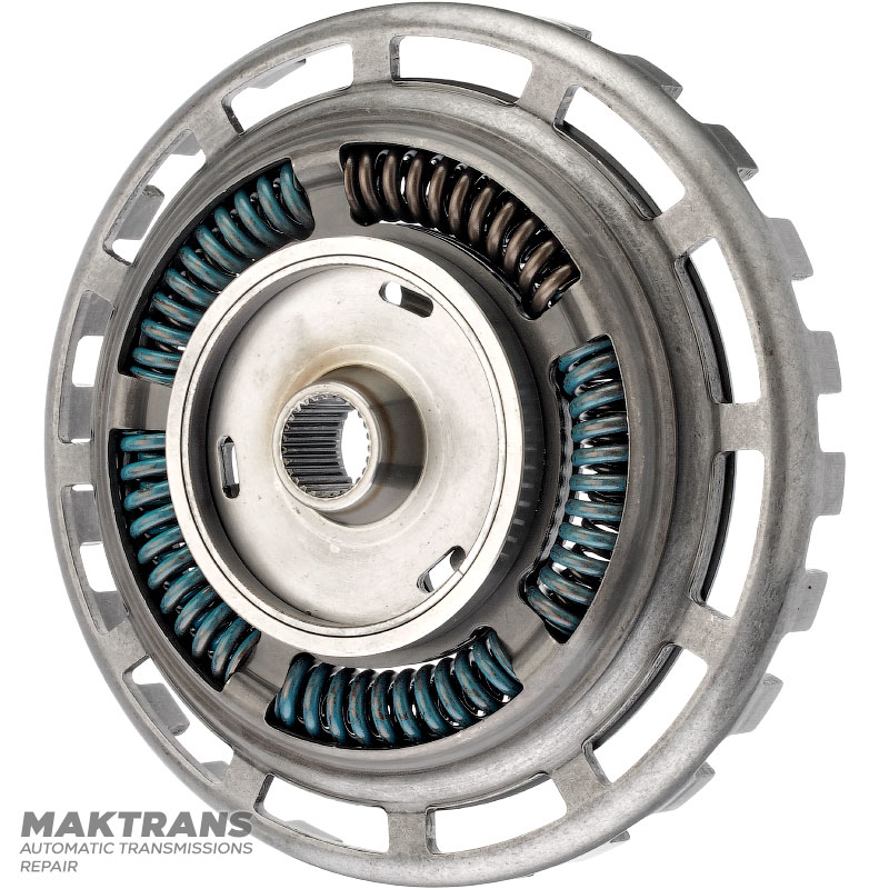 Pružinový tlmič krútiaceho momentu AUDI ZF 6HP19A (09L) — 000 044 / 000 236 (vonkajší Ø 204,50 mm, 27 drážok, 12 otvorov pre turbínové koleso)