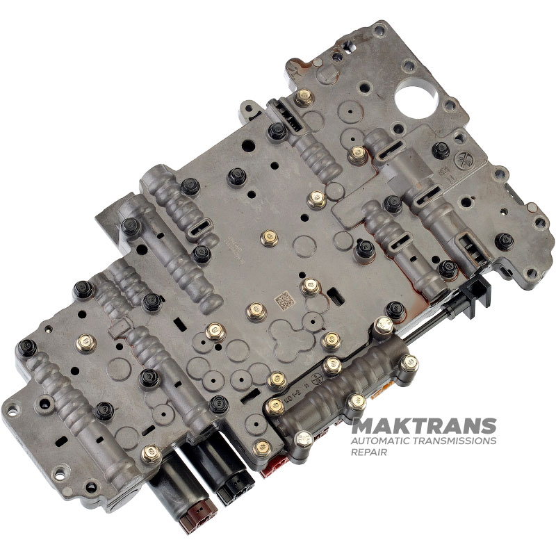 Teleso ventilu komplet so solenoidmi (bez dosky plošných spojov) Hyundai / KIA A8TR1 — použité, netestované (462004E250, 462004E220, 462004E150, 462004E120)