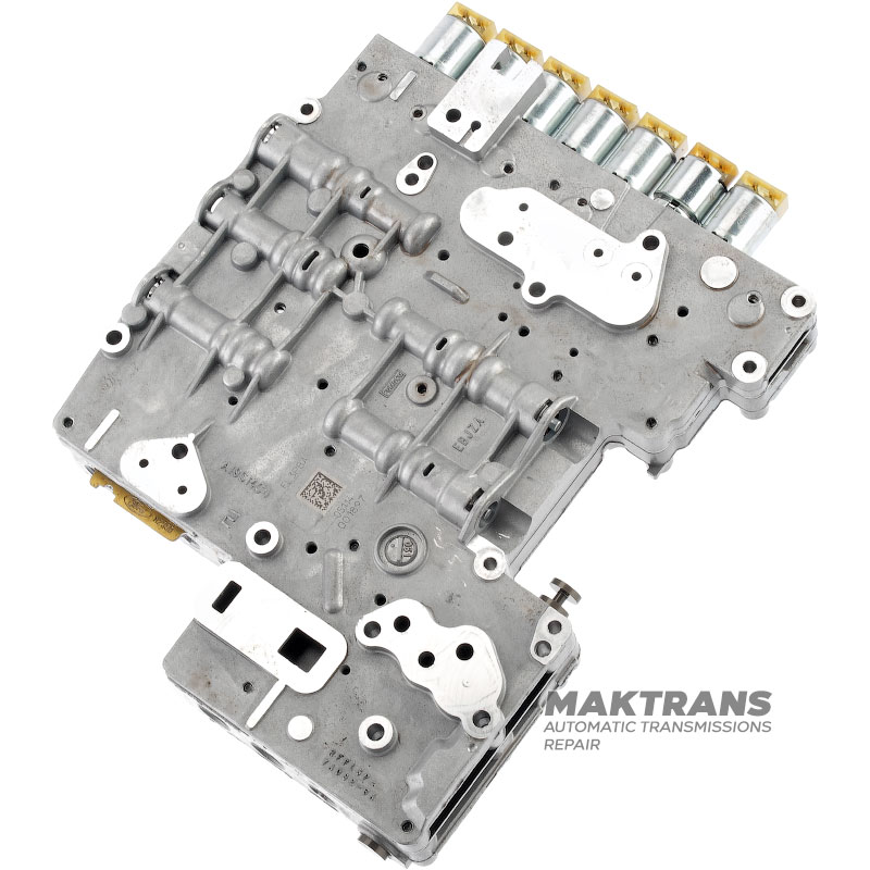 Teleso ventilu komplet so solenoidmi (použité, netestované) FORD 6R60, 6R80 — oddeľovacia doska FL3P-7Z490-CA, opravte toto teleso ventilu +150 USD k cene