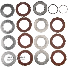 Oceľ a súprava trecích kotúčov C1 Spojka ALLISON 1000 - 7 trecích kotúčov (celková hrúbka súpravy 40,20 mm), 29538468, 29530314