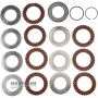 Oceľ a súprava trecích kotúčov C1 Spojka ALLISON 1000 - 7 trecích kotúčov (celková hrúbka súpravy 40,20 mm), 29538468, 29530314