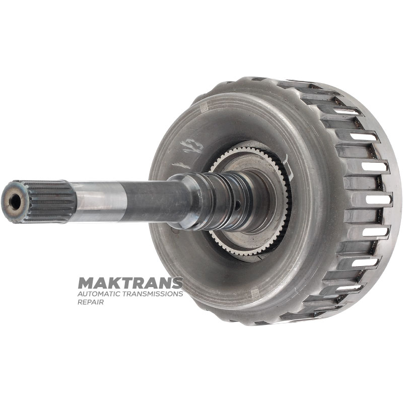 Repasovaný bubon spojky FORWARD (prázdny, bez piestov a kotúčov) TOYOTA AC60E, AC60F - 20 drážok (vonkajší Ø 21,30 mm), celková výška 233 mm, dĺžka hriadeľa 185 mm