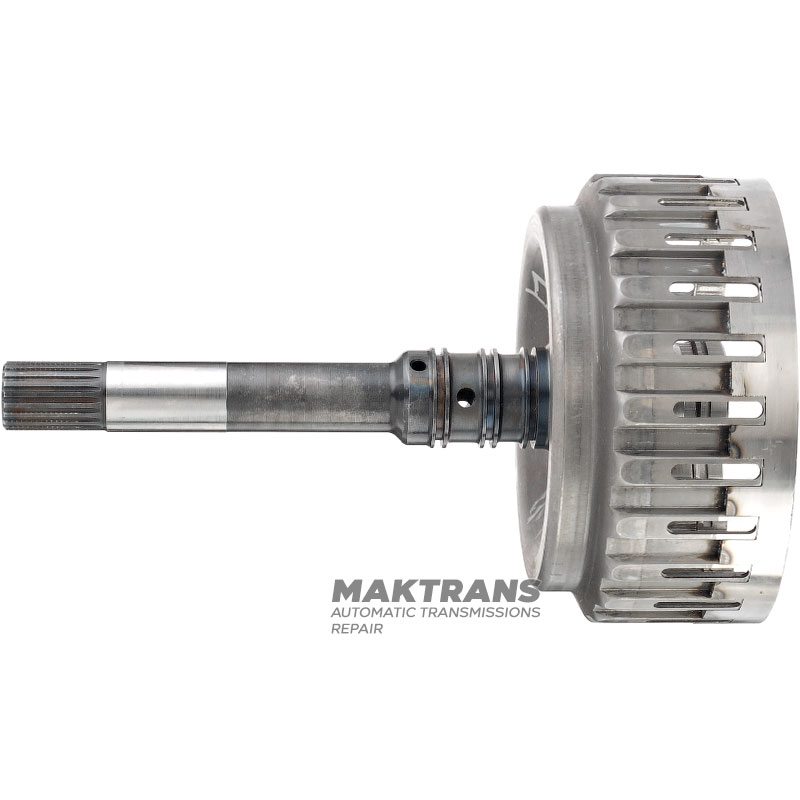 Repasovaný bubon spojky FORWARD (prázdny, bez piestov a kotúčov) TOYOTA AC60E, AC60F - 20 drážok (vonkajší Ø 21,30 mm), celková výška 233 mm, dĺžka hriadeľa 185 mm