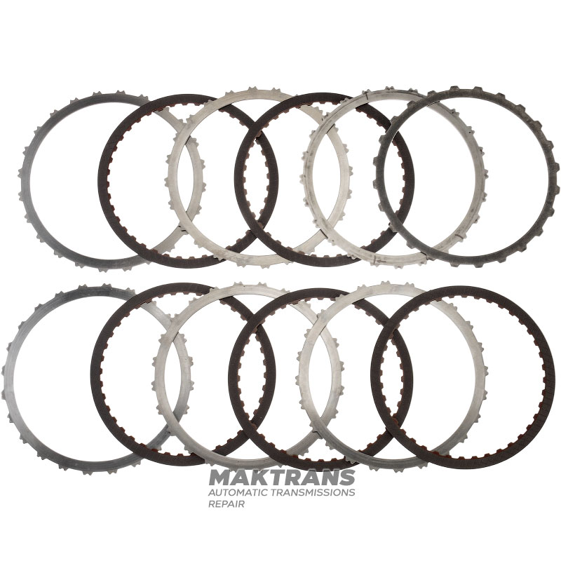 Sada oceľových a trecích kotúčov C3 Spojka (spiatočka) TOYOTA AB60E, AB60F, 3567760040, 3564860020 - 5 trecích kotúčov (celková hrúbka súpravy 24,55 mm)