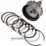 K27 Spojkový bubon a výstupný hriadeľ (2WD) Mercedes-Benz 725.0 - (celková výška 198 mm, 30 drážok (vonkajší Ø 31,65 mm), 3 trecie kotúče)