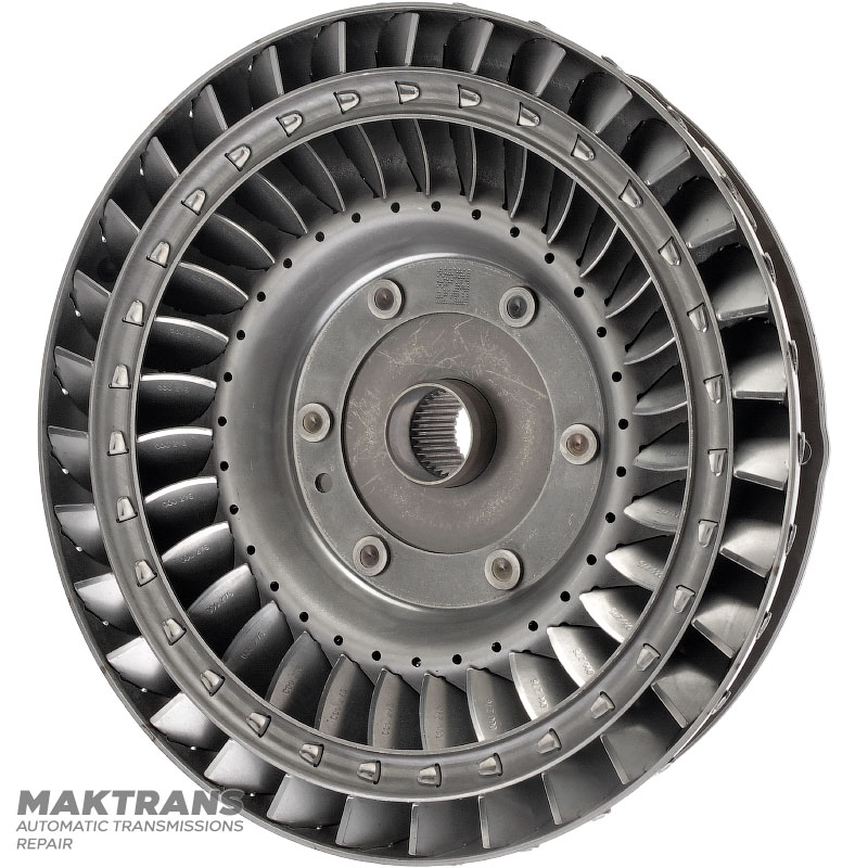 Turbínové koleso, pružinový tlmič hydromeniča ZF 8HP55A AUDI 4.0 TFSI, 1087322223 (N140), 0BK323571G — (označenie čepele 000276, vonkajší Ø 254,35 mm)