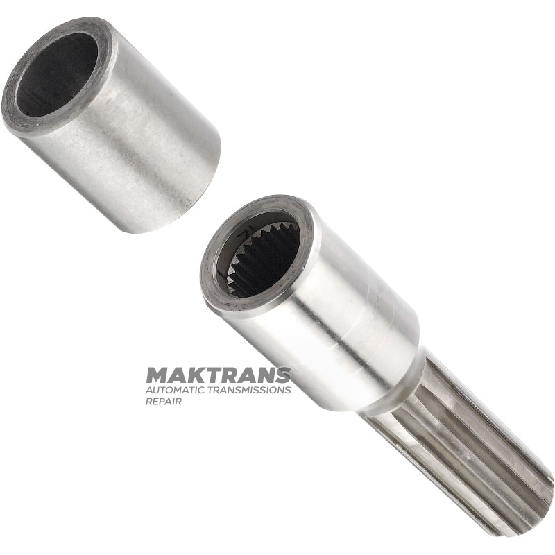 Adaptér výstupného hriadeľa 4WD ZF 4HP22 - dĺžka 157 mm, 10 drážok (vonkajšie, vonkajší Ø 29,25 mm), 25 drážok (vnútorné), Range Rover Discovery Series II 1998-2004