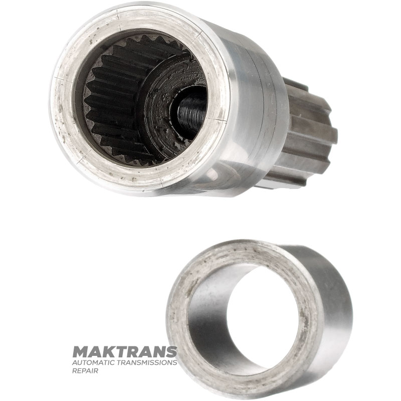 Adaptér výstupného hriadeľa 4WD ZF 4HP22 - dĺžka 157 mm, 10 drážok (vonkajšie, vonkajší Ø 29,25 mm), 25 drážok (vnútorné), Range Rover Discovery Series II 1998-2004