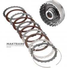 Bubnová spojka s overdrive ZF 4HP22, 4HP24 — 1043430098 (4 trecie kotúče, celková hrúbka sady 17,50 mm)