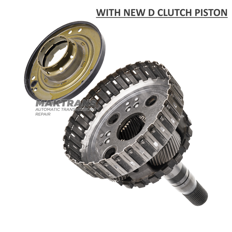 Planetová prevodovka č. 4, bubon spojky D (s novým pogumovaným piestom), výstupný hriadeľ (4WD) ZF 8HP70, 8HP75 - celková výška 256 mm, 43 drážok (vonkajší Ø drážky 34,75 mm), 4 satelity