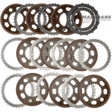 Súprava oceľových a trecích dosiek BorgWarner BW4440 - 9 trecích dosiek (celková hrúbka súpravy 29,90 mm), CHRYSLER 300 V6 3,6 l, prevodovka 845RFE