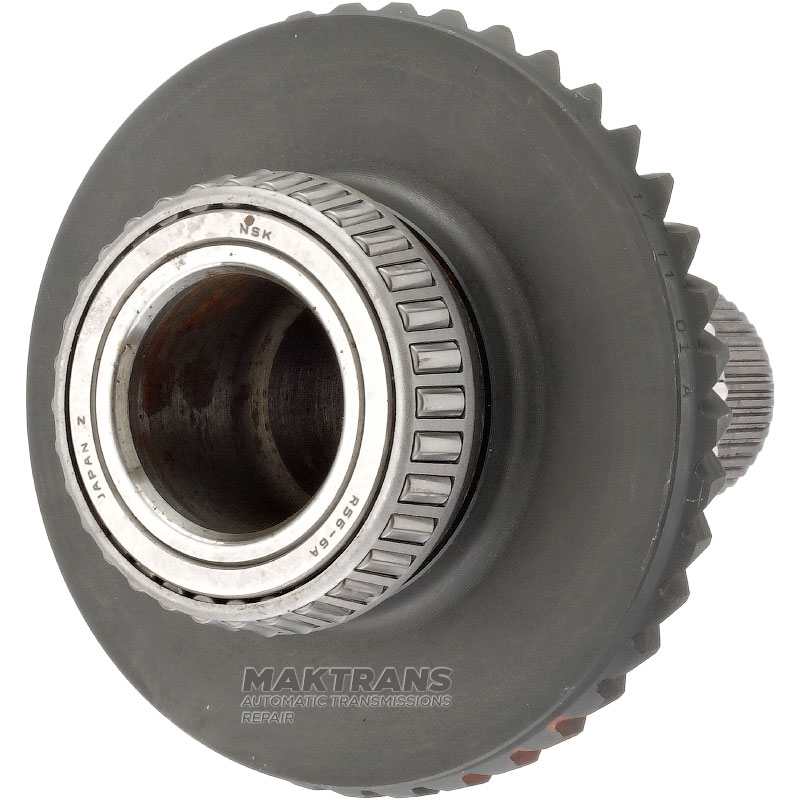 Vstupný hriadeľ s hypoidným ozubeným kolesom uhlovej redukčnej prevodovky (rozdeľovacia prevodovka) TOYOTA UB80E, UB80F — 4120152010, 9036656004, 9036645038, 44 drážok (vonkajší Ø 45,20 mm), ozubené koleso 41 zubov (vonkajší Ø 142,90 mm)