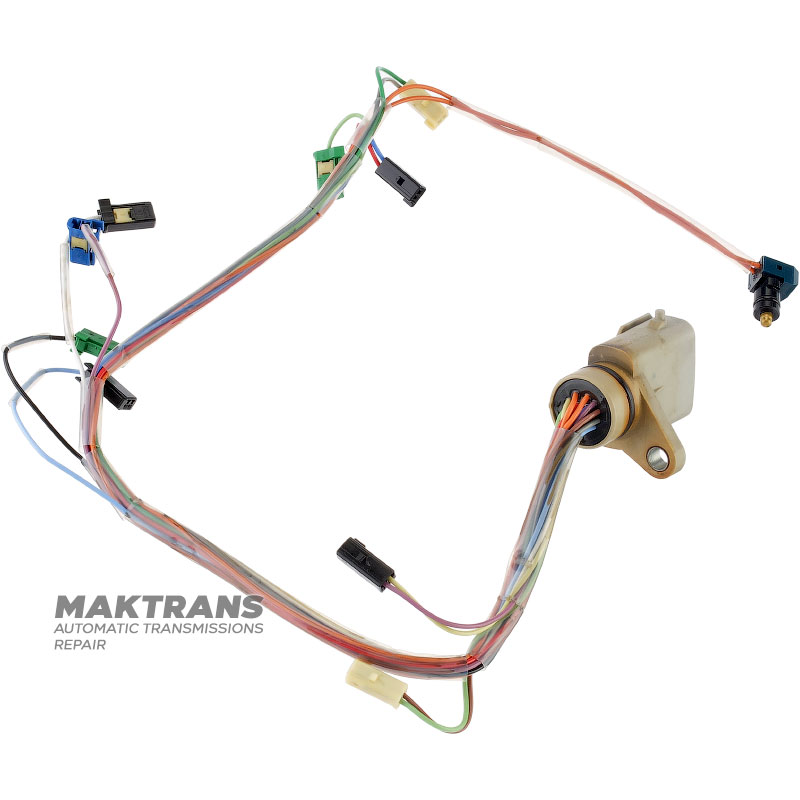 Zapojenie hydraulickej jednotky TOYOTA / LEXUS A960E — 8212550070 (hlavný konektor 15 pinov, 9 konektorov pre solenoidy, 1 snímač teploty)
