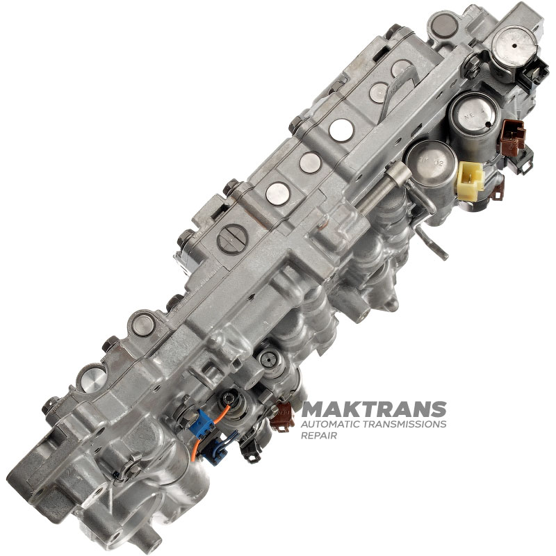 Teleso ventilu (použité, netestované) kompletné so solenoidmi TOYOTA / LEXUS A750 (oddeľovacia doska T02) - demontované z prevodovky označené 3501060A50, 35010-60A50 (Lexus GХ470 2003, UZJ120, 2UZFE)