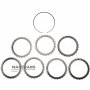Sada oceľových kolies FORD 6R60, 6R80 - 6L2Z-7B442-AA, ochranná doska (hrúbka 6,15 mm/3 mm, vnútorný priemer 107 mm, 24 zubov), 6 oceľových kolies (hrúbka 3,05 mm, vnútorný priemer 107 mm, 24 zubov)