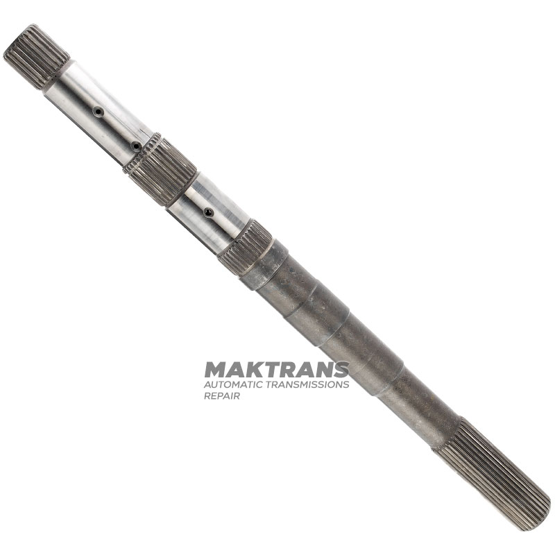 Výstupný hriadeľ FORD E4OD, 4R100 — s objímkou, dĺžka 507 mm, 31 drážok (vonkajší Ø 34,35 mm, dĺžka drážky 98 mm)