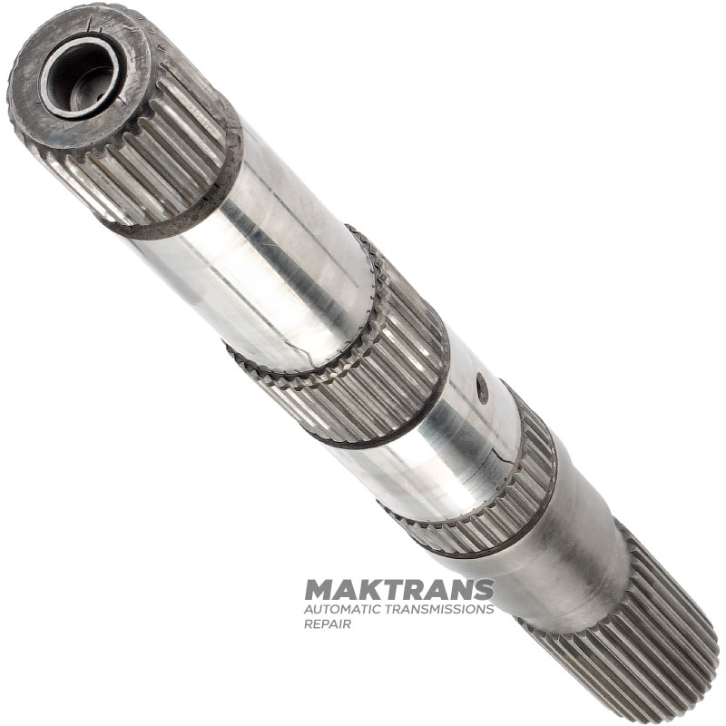 Výstupný hriadeľ FORD E4OD, 4R100 — dĺžka hriadeľa 362 mm, 31 drážok (vonkajší Ø 34,45 mm, dĺžka drážky 74 mm)