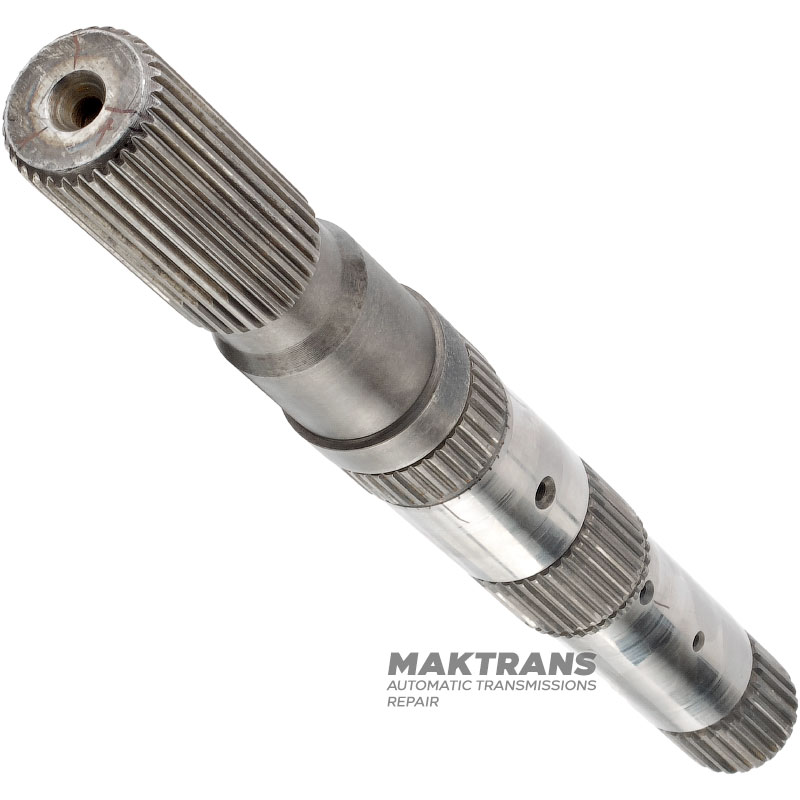 Výstupný hriadeľ FORD E4OD, 4R100 — dĺžka hriadeľa 362 mm, 31 drážok (vonkajší Ø 34,45 mm, dĺžka drážky 74 mm)