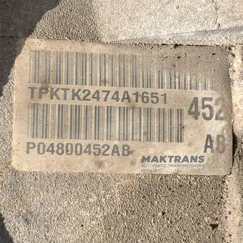 Zostava automatickej prevodovky DODGE / CHRYSLER 41TE (2WD) - P04800452AB, 04800452AB, Dodge Journey 2.4L 16V