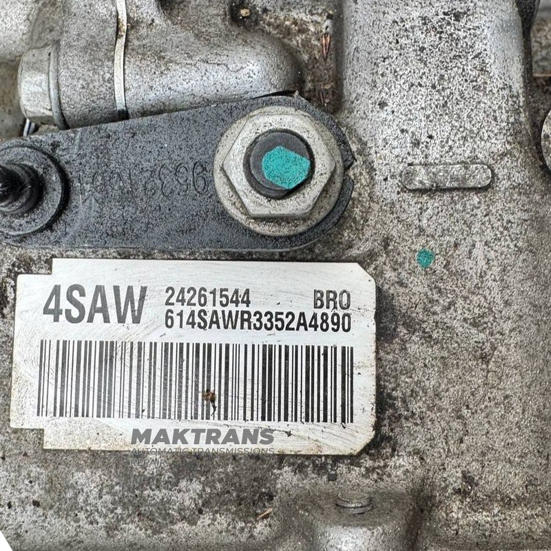 Zostava automatickej prevodovky GM 6T40 2WD (FWD) - 24261544, označenie prevodovky 4SAW (BUICK ENCORE 1.4L 6-stupňová FWD, 2013-2014)