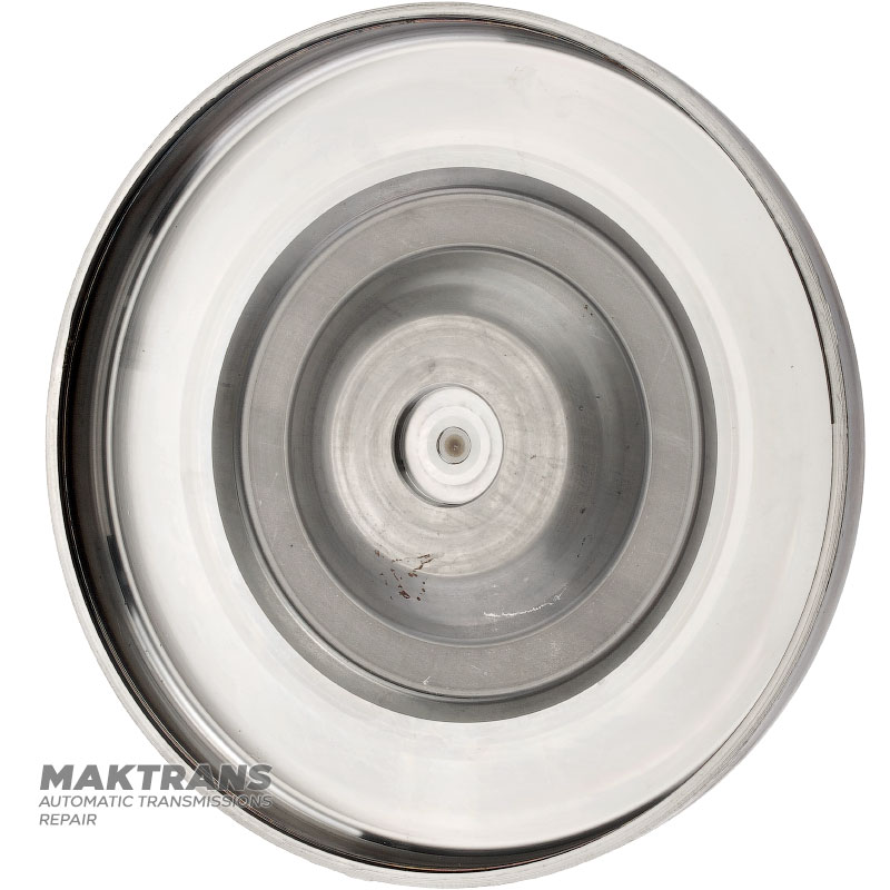 Predný kryt meniča krútiaceho momentu AISIN WARNER TG-81SC — (vonkajší Ø 294,50 mm, vonkajší Ø pilotného ventilu 20,95 mm, 6 montážnych otvorov)