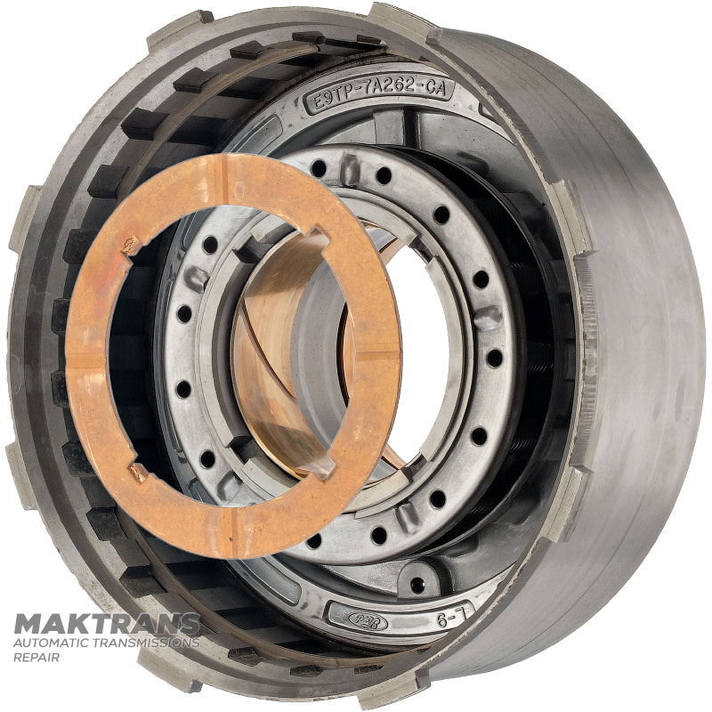 Spojkový bubon DIRECT (prázdny, bez kotúčov) FORD E4OD, 4R100 — E9TP-7A262-CA, Výška piestu k poistnému krúžku 24 mm