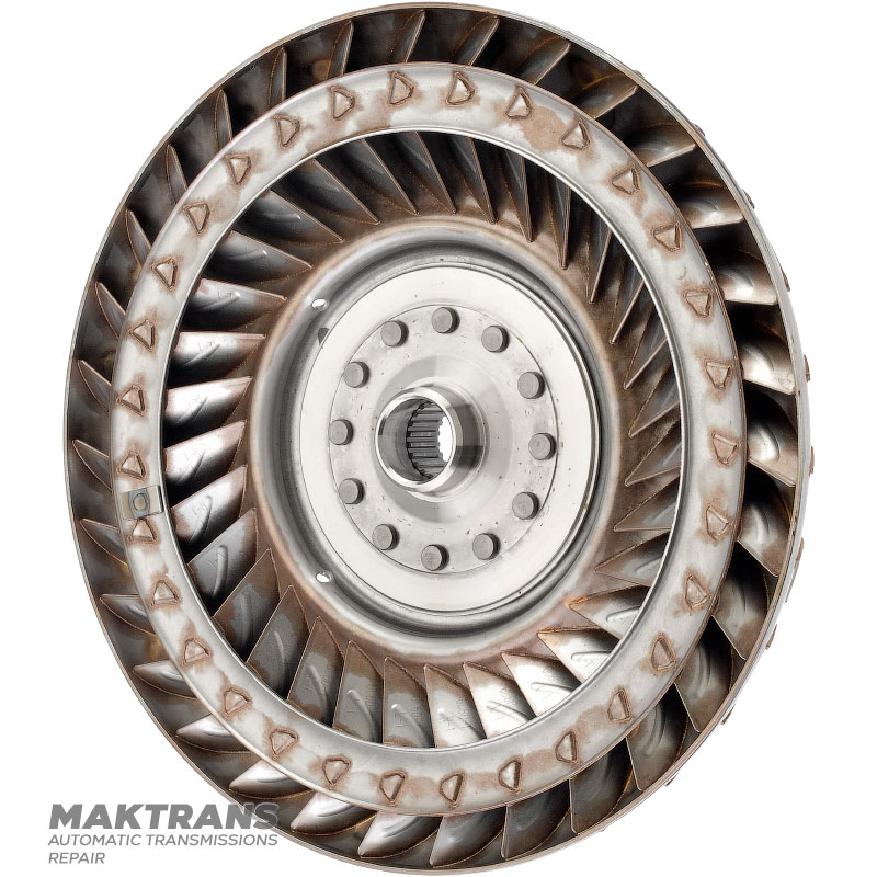Turbínové koleso meniča krútiaceho momentu AISIN WARNER TF-80SC, AF40 — 71A060 (vonkajší Ø 263,90 mm), označenie lopatiek 6С60-1, R-1