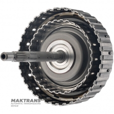 Vstupný hriadeľ, bubon spojky HIGH / LOW MAZDA CW6A-EL, EW6A-EL - celková dĺžka hriadeľa 308 mm, spojka HIGH (3 trecie kotúče), spojka LOW (4 trecie kotúče)