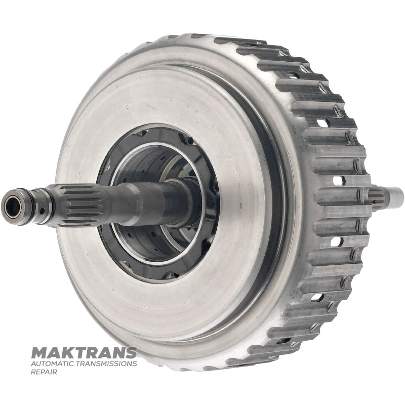 Vstupný hriadeľ, bubon spojky HIGH / LOW MAZDA CW6A-EL, EW6A-EL - celková dĺžka hriadeľa 308 mm, spojka HIGH (3 trecie kotúče), spojka LOW (4 trecie kotúče)
