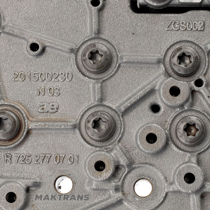 Kompletné teleso ventilu so solenoidmi Mercedes-Benz 725.0 9G-Tronic NAG3 — R7252771501, R7252770701