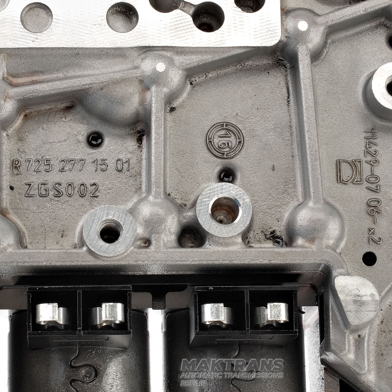 Kompletné teleso ventilu so solenoidmi Mercedes-Benz 725.0 9G-Tronic NAG3 — R7252771501, R7252770701