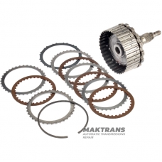 Kôš spojky a výstupný hriadeľ K27 (2WD) Mercedes-Benz 725.0 - Celková výška 198 mm, 30 drážok (vonkajší priemer 31,65 mm), 4 trecie kotúče (celková hrúbka súpravy 20,05 mm)