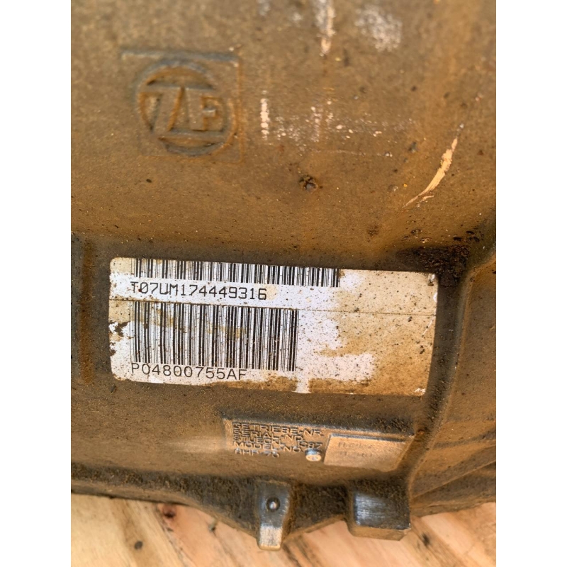 Zostava automatickej prevodovky (bez meniča krútiaceho momentu, bez rozdeľovacej prevodovky) ZF 8HP70, 4WD — P68283165AA, P04800755AF, 1087020051, 1087401746 (DODGE RAM DS - RAM 1500 PICKUP, 3,0-litrový motor V6 s turbodieselom (EXF))