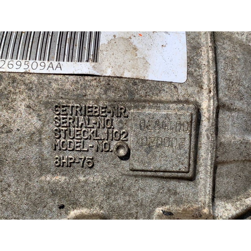 Zostava automatickej prevodovky (bez meniča krútiaceho momentu, bez rozdeľovacej prevodovky) ZF 8HP75, 4WD — P62869509AA, 1102401409, 1102020002 (RAM 1500 Crew Cab (DS) 5.7 Hemi V8 4x4)