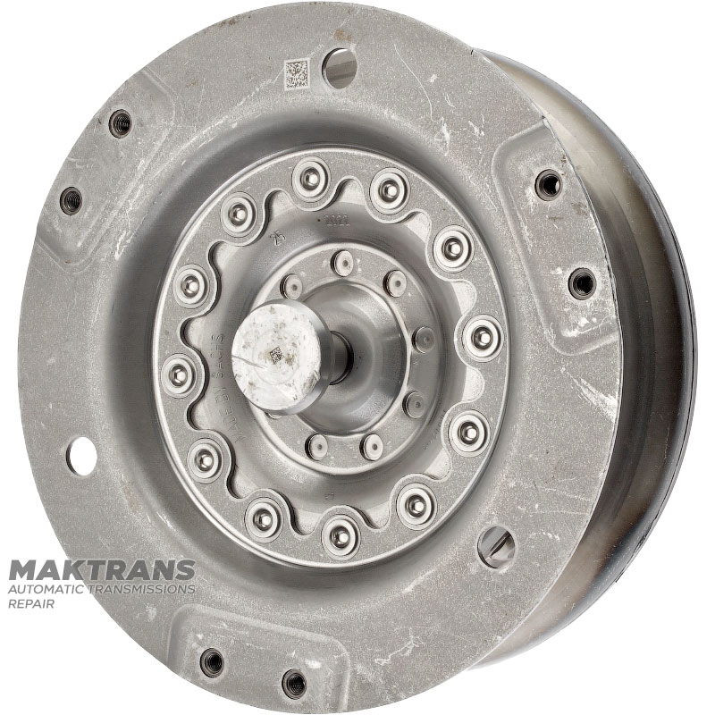 Predný kryt meniča krútiaceho momentu ZF 8HP70 — 1087322630 (vonkajší pilotný otvor 46 mm, výška 50 mm), označenie meniča krútiaceho momentu 000946
