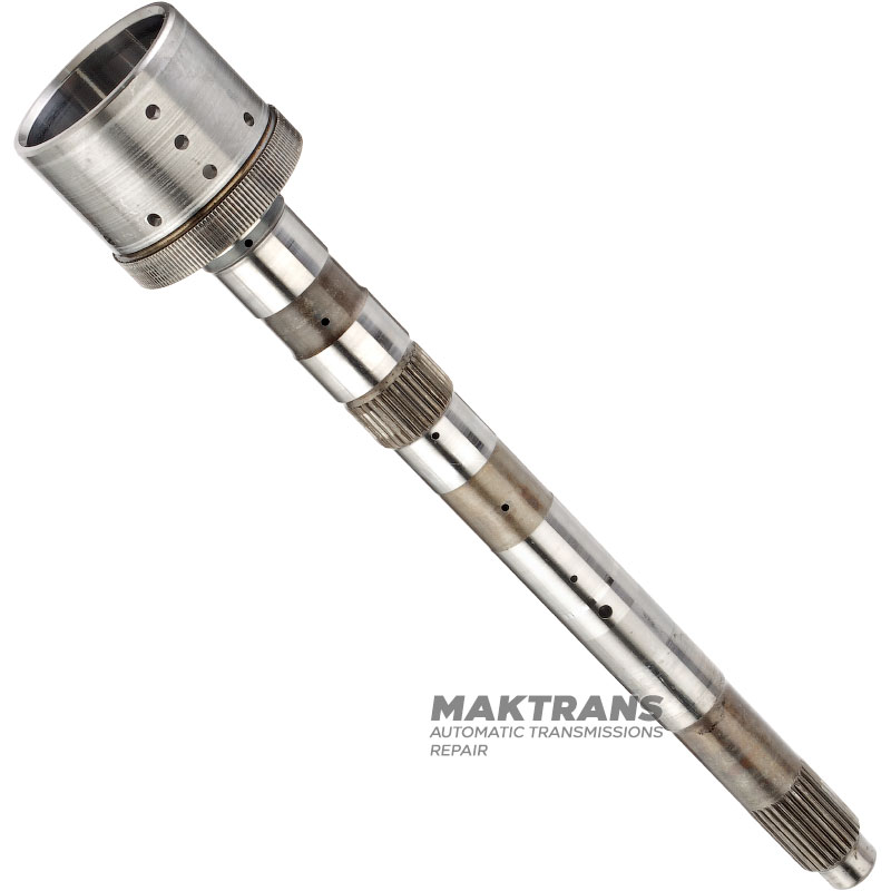 Vstupný hriadeľ FORD 6F50, 6F55 / GM 6T70, 6T70 - celková dĺžka 308 mm, 27 drážok, 9 otvorov po obvode
