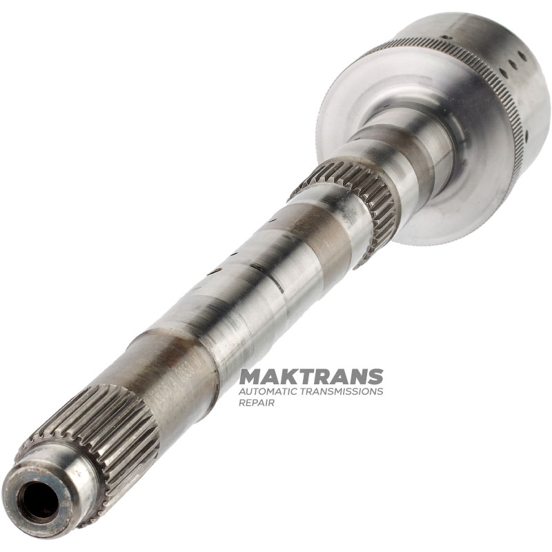 Vstupný hriadeľ FORD 6F50, 6F55 / GM 6T70, 6T70 - celková dĺžka 308 mm, 27 drážok, 9 otvorov po obvode