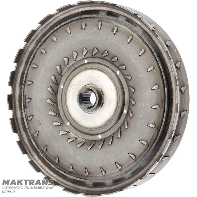 Turbínové koleso hydraulického transformátora ZF 6HP26 — 206 503 (vonkajší Ø 265,90 mm, 27 drážok), označenie na lopatkách 062 001