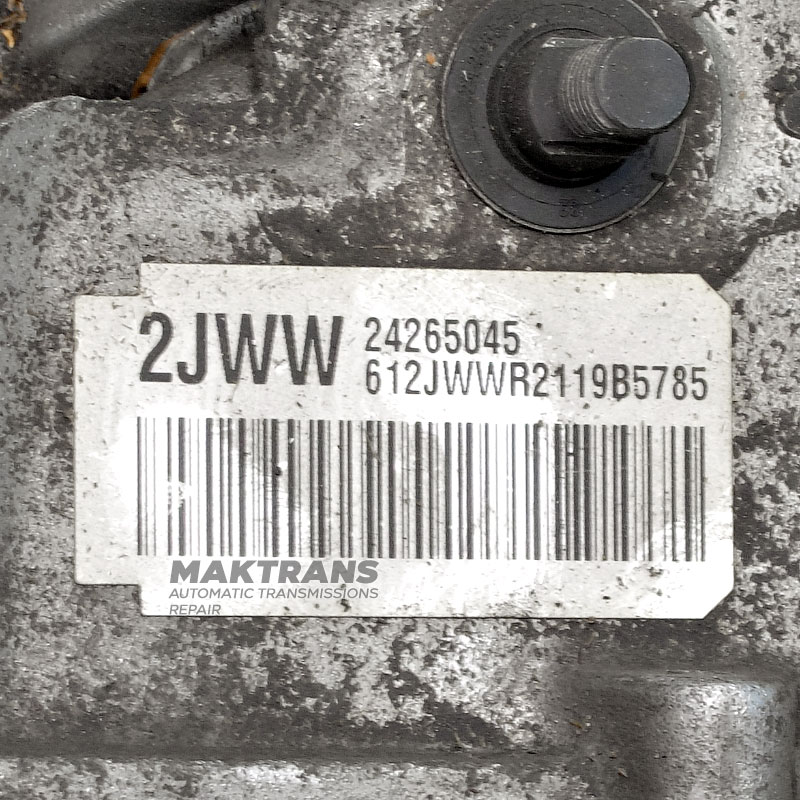 Automatická prevodovka (kompletná, bez meniča krútiaceho momentu, bez telesa ventilov) GM 6T40 FWD (2WD) — označenie 2JWW, 24265045