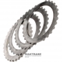 Sada oceľových kolies INTERMEDIATE Clutch FORD E4OD, 4R100 - celková hrúbka sady 17,95 mm